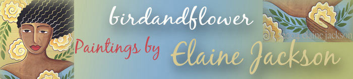 birdand flower painitngs by Elaine jackson