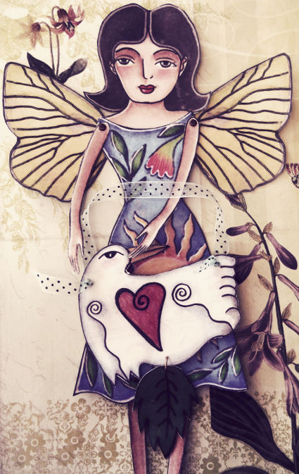 butterfly fairy paper doll wrenrose birdandflower